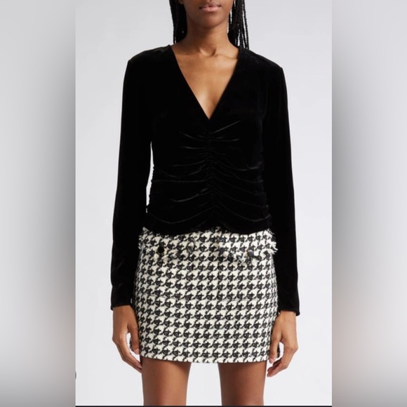 Veronica Beard Pelona Velvet Blouse NWT size 6 - Picture 7 of 11